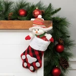 Northlight 15.5" And Black Buffalo Plaid Pet Embroidered Christmas Stocking. Fixed Price $16.49.