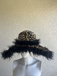 Women Velvet Animal Print Hat Size Adjustable. Fixed Price $15.00.