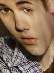 New 2013 Santa/christmas Stocking Justin Bieber Bravado Pink Satin Blue Stars. Fixed Price $22.99.
