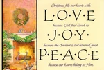Merry Christmas Love Peace Joyfully Yours Greeting Cards - Set Of 4. Fixed Price $7.19.