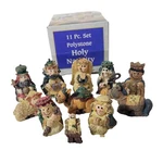 Vintage Giftco Inc. Miniature Polystone 11 Piece Nativity Scene Jesus Christmas. Fixed Price $11.31.