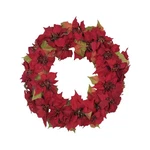 Kurt S. Adler Unlit Christmas Faux Wreath, Red Poinsettia, 24IN. Fixed Price $70.87.