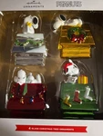 Hallmark Peanuts Snoopy Christmas Blown Glass Ornaments Set Of 4 New. Fixed Price $34.95.