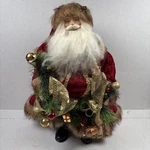 Northlight Standing Christmas Santa Claus Figure 18 Red Velvet Suit Wreath. Fixed Price $35.99.