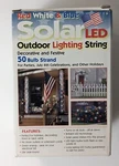 Aleko Red White And Blue Solar Led 50 Light 16' String. Fixed Price $12.95.