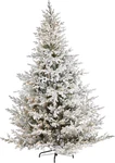 8FT Flocked Fraser Fir Christmas Tree With 800 Warm White Lights & 4892 Branches. Fixed Price $672.99.
