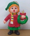 Vtg 6" Carolites Lighted Musical Caroler Figurine Twinkles 8 Christmas Carols. Fixed Price $12.95.