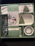 Holiday Hills Christmas Tree Seasonal Decor 6 Piece Counter Set Kitchen Bathroom. Fixed Price $24.00.