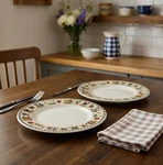 Sakura Majesticware Country Gathering Dinner Plates Set Of 2 Leslie Beck 10.75". Fixed Price $31.00.