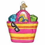 Old World Christmas Glass Blown Ornament, Beach Bag (with Owc Gift Box). Fixed Price $19.30.