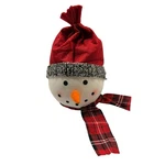 Snowman Head Felt And Foam Christmas Tree Topper Hat Plaid Scarf Holiday 12. Fixed Price $12.95.