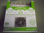 New ! 20 Counts Led Vintage Flame Frosted String Lights Battery Power Timer. Fixed Price $19.95.