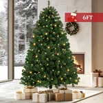 6FT Christmas Tree Artificial Pine Holiday Xmas Party Home Decoration W/250 Led. Fixed Price $189.99.