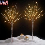 2 Pack 4FT Illuminated Birch Trees W/ Led Lights Indoor Decor All Seasons New. Fixed Price $49.52.
