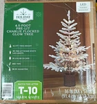 4.5 Ft Artificial Potted Christmas Tree Pre-lit Charlie Flocked Glow New. Fixed Price $44.99.