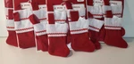 6 Sets Of Mini Traditional Christmas Stockings (4 Inch)felt Lot (24 Total). Fixed Price $7.00.