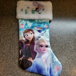 Nwt-ruz-frozen-elsa Anna & Olaf Disney Christmas Stocking White Fur/satin/embroi. Fixed Price $11.95.