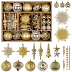 Shareconn 80PCS Christmas Balls Ornaments Set, Contemporary Light Luxury Gift.... Fixed Price $25.16.