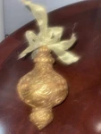Vickerman Christmas Tree Ornament 7" Gold Ball Finial Shatterproof Vintage. Fixed Price $15.00.