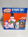 Gemmy Airblown Inflatable Snowman With Kids 8 Lights Up! New Unopened Rare. Fixed Price $99.99.