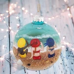 Painted Ladies On Beach Ornaments Set Of 2 Christmas Decor *ships Within 10. Fixed Price $32.00.