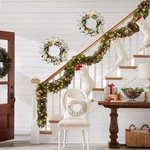 Indoor Pcs 18/24IN Pre-lit Snow Flocked Christmas Wreath With Led Lights Decor. Fixed Price $32.89.