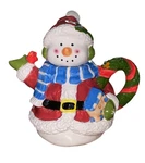 Royal Seasons Ceramic Hand Painted Snowman Teapot Christmas 4 Cups. Fixed Price $24.99.