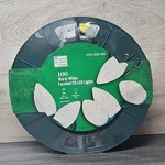 Home Accents Holiday 65.4 Ft 100 Led Lights C9 Warm White Model, 24RT3692415WW. Fixed Price $23.99.