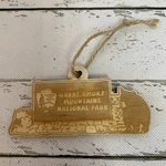 New Great Smoky Mountains National Park Sign Bear Wooden Christmas Tree Ornament. Fixed Price $9.97.