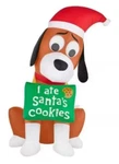 Gemmy 6FT Led Santa Cookie Dog Holding Sign Christmas Inflatable- New *read*. Fixed Price $49.16.