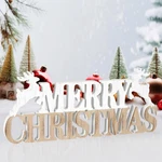 Merry Christmas Reindeer Wooden Sign Indoor Tabletop Decorations Xmas Gift. Fixed Price $18.01.