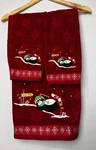 Towel Set Christmas Winter Penguin Saturday Knight Ltd - 100% Cotton 3 Pcs. Fixed Price $12.96.