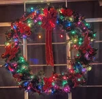 Holiday Living 48 Pine Christmas Wreath Outdoor Pre Lit Giant Ft Huge Xl Xmas. Fixed Price $227.50.