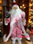 Raz Imports Santa Claus 18" Red & Pink Peppermint Candy Cane Christmas Tree New. Fixed Price $85.00.