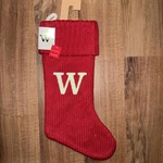 New Wondershop Initial Monogram Knit 19" Christmas Stocking Red Letter. Fixed Price $9.99.