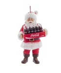 Coca-cola Santa Holding Case Of Coke Ornament CC9201 W. Fixed Price $29.99.
