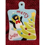 Ceramic Cheese Tray Board Christmas Winter Penguin Brighten The Season. Fixed Price $15.19.