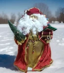 Vintage Christmas Keepsake Tree Topper 1997 Collectible Santas. Fixed Price $14.97.