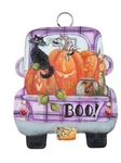 Halloween Boo Truck Metal Charm In Purple With Black Cat Roundtop Collection. Fixed Price $28.00.