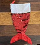 Mermaid Tail Christmas Stocking Pink And Silver Reversible Sequin 16. Fixed Price $5.59.