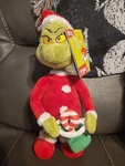 12" Animated The Grinch Dancing Musical Christmas W/ Candy Cane Stocking Plush. Fixed Price $46.20.