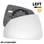 Left Driver Side Heated Mirror Glass Replacement For Bmw X1 20-24 NO.51165A18091. Fixed Price $23.43.