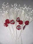 Ashland Christmas Picks White Balls With Glitter Lot Of 14 New 13.5. Fixed Price $12.99.