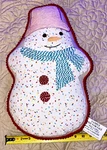 Snowman Holiday 18 X 12 Embroidered Detailed Sample W/pillow Tag New. Fixed Price $40.00.