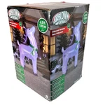 Gemmy Airblown Inflatable Color Changing Silver Iridescent Reindeer Buck 6.5FT. Fixed Price $29.99.