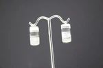 925 Sterling Silver Ribbed Design Hoop Earrings 13.2 Grams (EAR5954). Fixed Price $129.00.