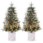 Gaomon 3 Ft Pre-lit Christmas 2 Set Artificial Trees Lighting. Fixed Price $144.46.