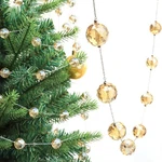 Lefers 9.8FT Crystal Glass Balls Christmas GARLAND,48 Beads 16MM Faceted Pris.... Fixed Price $15.34.