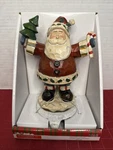 Cedar Lodge Santa Claus Holding Tree Candy Cane Stocking Holder 8 Tall. Fixed Price $13.88.