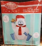 Gemmy 3.2 ' Inflatable Airblown Bumble Abominable Snowman Holding Gold Star. Fixed Price $149.00.